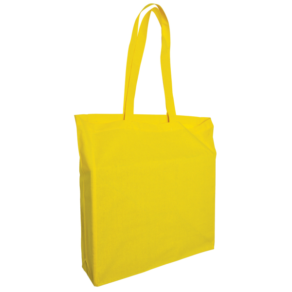 Katoenen tas met lang hengsels en souffle, 115 gr/m²